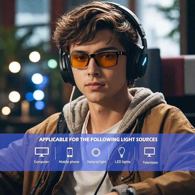 ANYLUV Blue Light Glasses Men Woman, Blue Light Blocking Glasses for Computer Gaming, Eye Strain Relief Eye Protection
