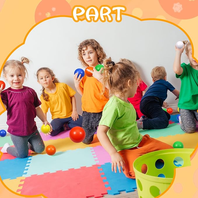 12 Pcs 6 Colors Foam Stress Ball Squeeze Stress Relief Balls for Kids and Adults Hand Exercise Sensory Relief Toys for Anxiety ADHD Autism (6 Colors)