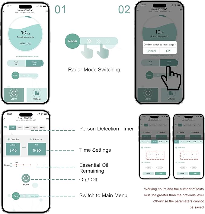 Aroma Scent Waterless Essential Oil Diffuser for Home, Aromatherapy Air Diffuser for Large Room
