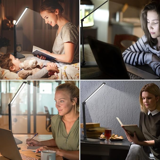 Desk Lamp LED Desk Lamps Eye-Caring Desk Lamps Lamps Dimmable Office Lamp with USB Port Touch Control for Home Office Student Dormitory (USB Plug-in Desk Lamp)