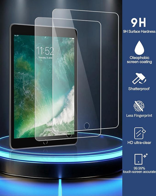 SIBEITU 2 Pack Screen Protector for iPad 6th Generation 9.7 Inch 2018 2017, HD Clear 9H Hardness Tempered Glass Film Compatible with iPad 5th/iPad Air 2/Air 1, Scratch Resistent, Touch Sensitive