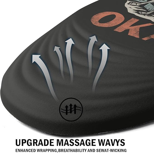 Ergonomic Mouse Pad with Wrist Rest Support,Mousepad Relief Carpal Tunnel Pain, Entire Memory Foam Mouse Pad with Non-Slip PU Base, Wireless Mouse Pad,Human Skeleton Skull