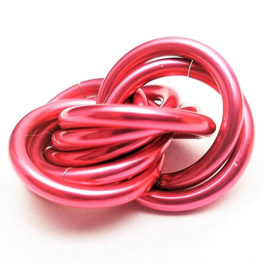 Möbii Fidget Ball (Solid Color): Quiet Mobius ADHD Anxiety Stim Stress Relief Toy Tool for Home Travel Office or Desk (Small, Half, Sable Rose)