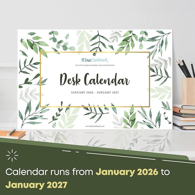 2026 Year Desk Calendar 17" x 11" Desktop or Wall Planner, Tear-Off Pad for Easy Planning, Includes a Notes Section To Do's Monthly Tasks for the Year of 2026 | Runs from January 2026 - January 2027