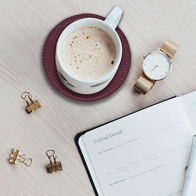 PU Leather Desk Mat| Premium Mouse Pad with Bonus Coaster | Stylish, Durable, Waterproof Mouse Pad for Office & Home (Brown+Green, XXL -PU Twin Set)