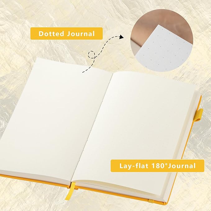 TIEFOSSI Constellations Dotted Journal Notebook-A5 Writing journals with 100gsm 400pages Paper, Hardcover Bullet Organizers Notebook for Women, Men, Teens (Sagittarius)