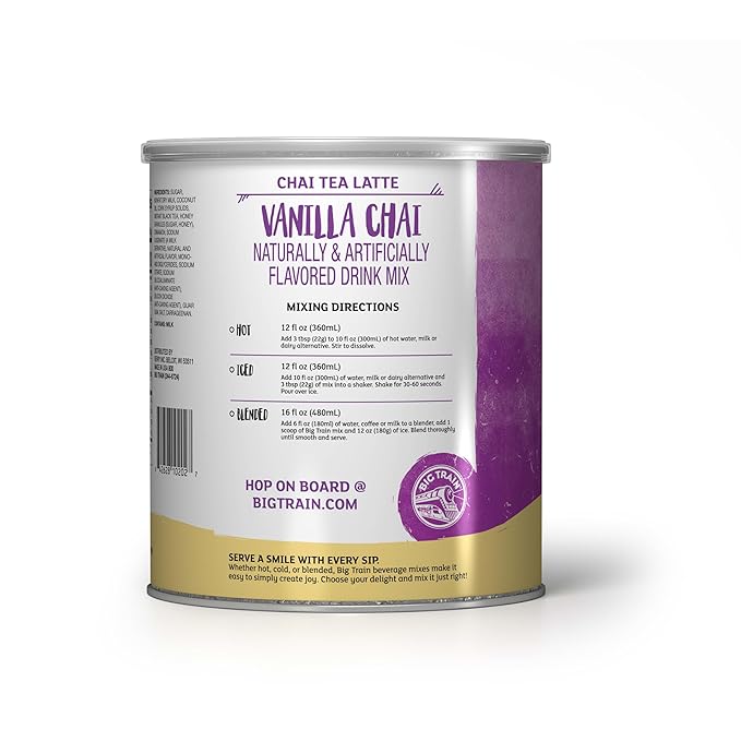 Big Train Vanilla Chai Tea Latte Beverage Mix, 1.9 Pound (Pack of 1)