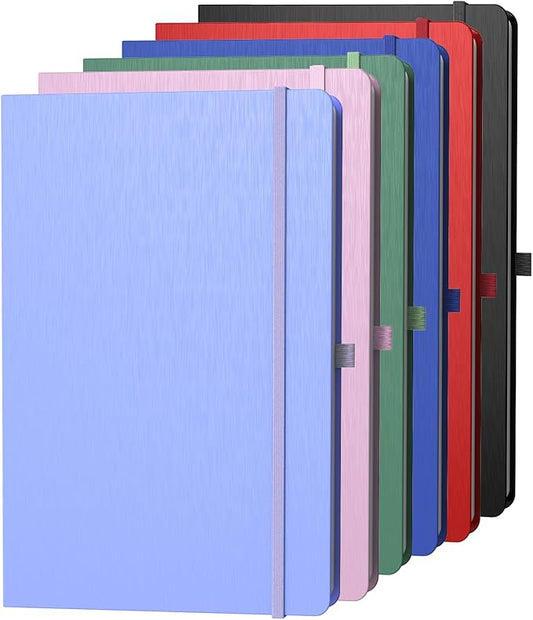 A4 Lined Journal Notebook, 8mm Ruled Notepad, Journaling for Writing, Work, School, Travel and Note Taking, Hardcover 160 Pages (80 Sheets) 8.27 x 11.6 inches Multicolored
