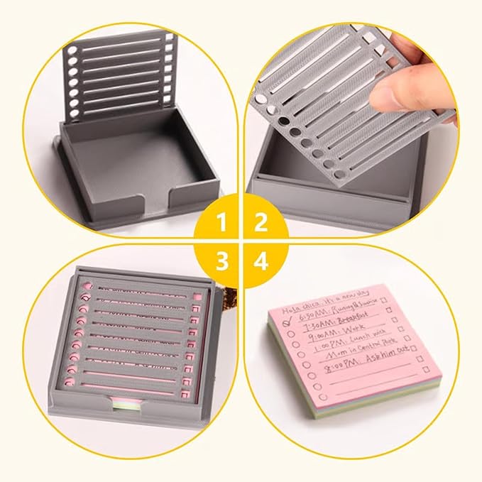 Smarter Sticky Note Kit, Ultimate Sticky Note Holder + 5 Versatile Templates – Organize Notes, 3x3 Sticky Note Holder, Boost Productivity & Master Daily Planning (Blue)