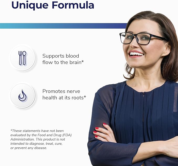 Mind Renew - Brain Supplement Supports Memory, Focus, and Cognition - with Lion's Mane and Ginkgo Biloba Extract - Made in The USA, 180 Capsules