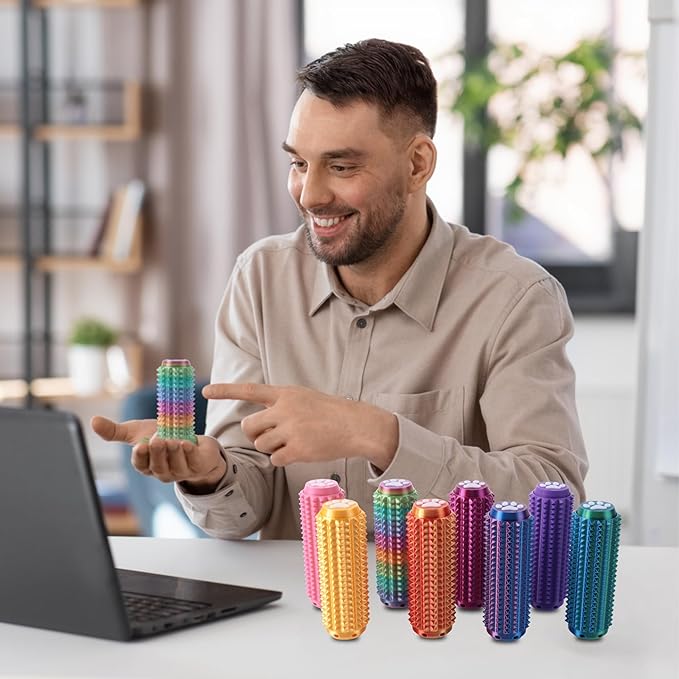 2PCS Little Ouchies Fidget with Cat Dog Paw Button, Sensory Pain Stim Fidget Toys for Adults & Teens, Anxiety and Stress Relief Items, Spiky Grippy Stim Tool, Portable ADHD Autism Fidget Clicker