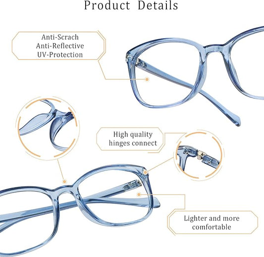 LifeArt Blue Light Blocking Glasses, Anti Eyestrain, Computer Reading Glasses,TV Glasses for Men and Women