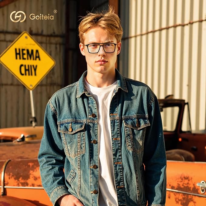 Goiteia Blue Light Glasses Men Women β Retro 70s Gaming Glasses for Anti Eyestrain, Comfortable for All-Day Wear