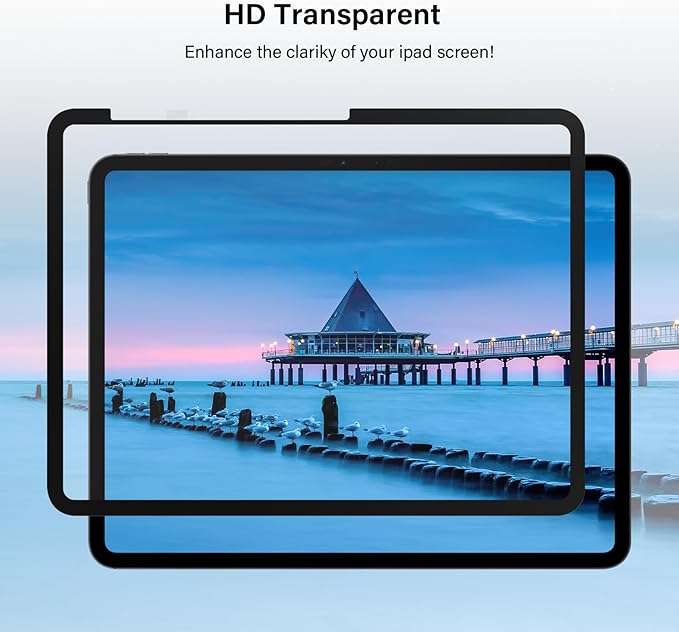 Paper Screen Protector Compatible with iPad 9th 8th 7th Gen 10.2'' Draw and Write Like on Paper, Anti Glare Blue Light Filter, Reusable Film, Bubble-Free Shield, Fingerprint-Proof, Anti-Scratch