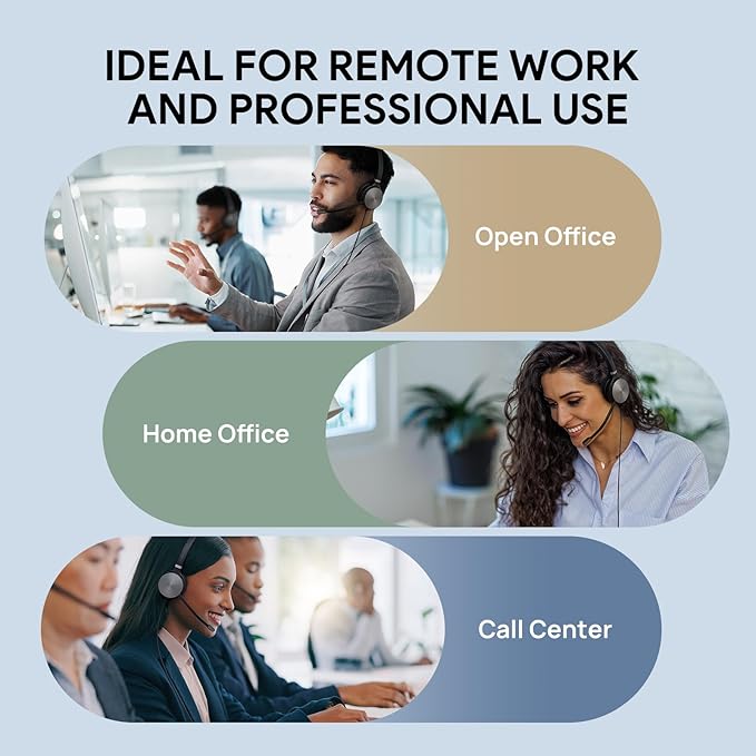 Yealink UH36 Professional USB Headset Wired Headphones for Work Calls and Music, Headset with Noise Cancelling Mic for Computer PC Laptop(UC Compatible, Stereo,3.5mm Jack/USB Connection)