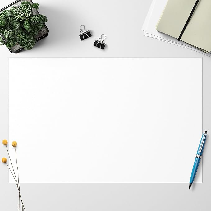 321Done 11" x 17" Blank Notepad - 50 Sheets - Luxury Memo Scratch Pad for Writing Notes, Drawing, Sketching - Thick Premium Paper - Made in the USA - Plain White