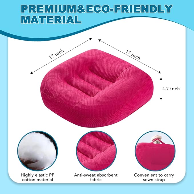 Office Chair Cushions for Back and Butt, Ergonomic Chair/Seat Cushion for Long Sitting, Sitting Pillow for Automobile, Wheelchair, Computer Chair Hip Support (Pink)