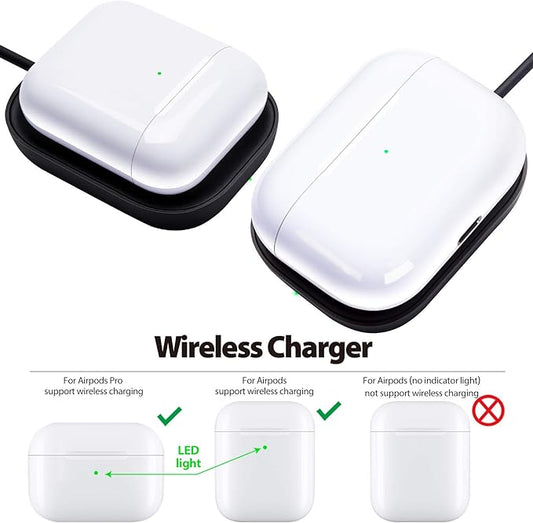 for Airpod Charger, Designed Wireless Charger for Airpods 4(ANC)/3rd/2nd Gen, for New AirPod Pro 3 (2025)/ 2nd Gen, Wireless Earbuds, Slim & Compact for Travel Home Office, Black-2