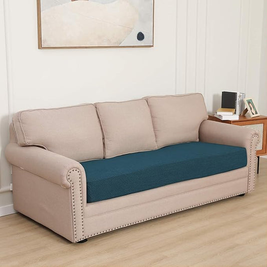 Easy-Going Stretch Cushion Cover Sofa Cushion Furniture Protector Sofa Seat Sofa slipcover Sofa Cover Soft Flexibility with Elastic Bottom(Sofa Cushion,Deep Teal)