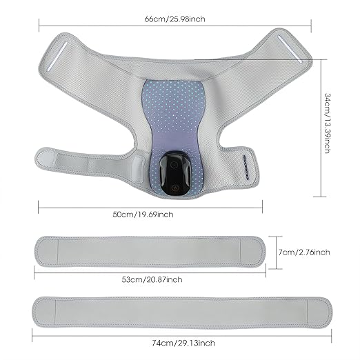 Upgrade Electric Shoulder Wrap for Men Women, Shoulder Heating Pad with Heat Settings/Massager/Timer Modes, Heated Shoulder Braces for Shoulder Deep Issues, Cordless Heating Pad