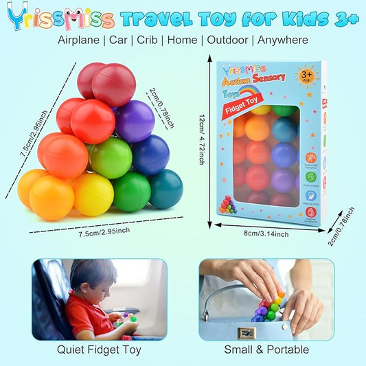 4PCS Autism Sensory Toys for Autistic Children,Quiet Fidget Toys for Adults & Kids, Stocking Stuffers for Boys & Girls,Travel Toys for Kids Age 3-5