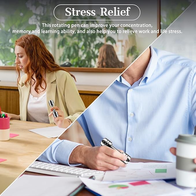 Fidget Toys Fingertip Dumbbell for Adults, 2 in 1 EDC Metal Fidget Spinners, Fidget Spinner for Anxiety Relief Autism Therapy, Stress Relief, Office Gadgets Gift for Adults Teens (Dumbbell)