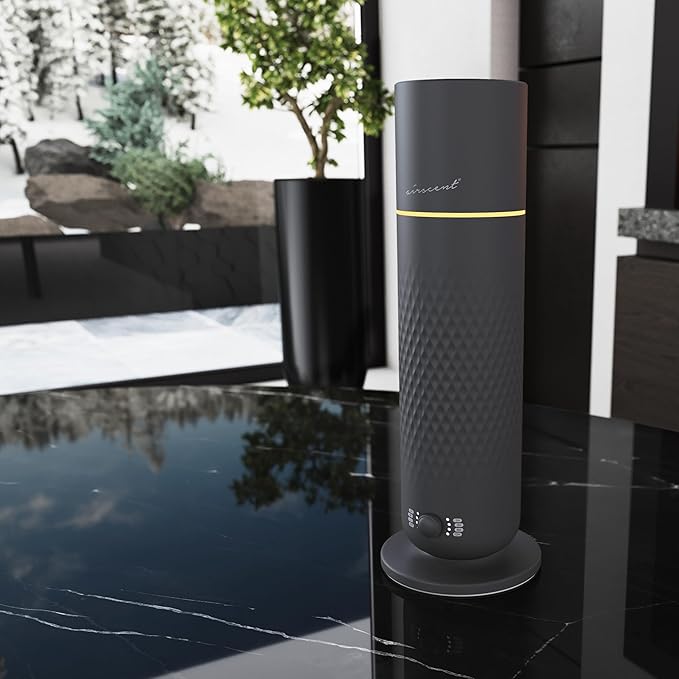 The AirScent Waterless Diffuser - Cold Air Scent Diffuser Oil Machine for Homes, Offices, Hotels and Spas - Fragrance Oil Aromatherapy Diffuser for Aesthetic Scenting - Color Black - Capacity 4.05 Oz