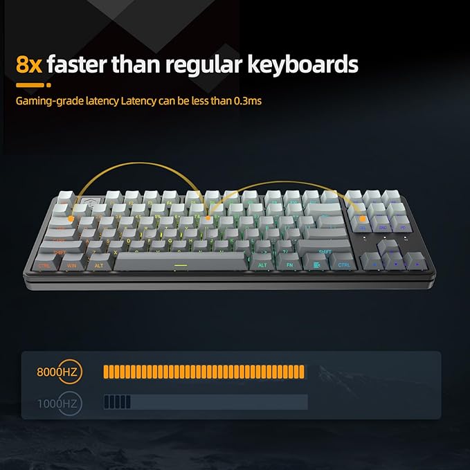 IROK NA87PRO 87 Keys Wired Magnetic Keyboard, RGB, hot Swappable Rapid Trigger Gaming Keyboard for Win/Mac/Gamer-Black