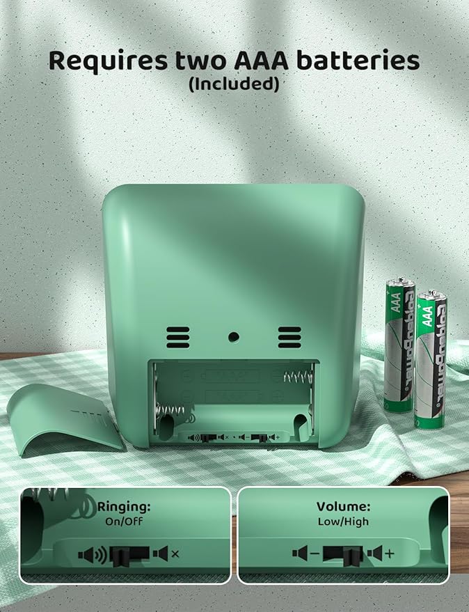 LIORQUE Visual Timer for Kids, 60-Minute Countdown Timers for Classroom Office Kitchen with Silent Operation, Kids Timer for Teaching (Batteries Included)