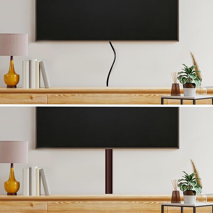 Rubber Bond TV Cord Hider Cable Protector - Strong Self Adhesive Wall Cord Cover Cable Hider - Low Profile Cable Management Wall Cord Concealer Cable Raceway