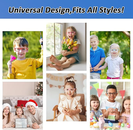 BiBiBear Toddler/Kids/Teens Glasses - Unbreakable TR90 Frame, 180° Flexible, Lightweight & Safe Glasses for Kids Age 2-15