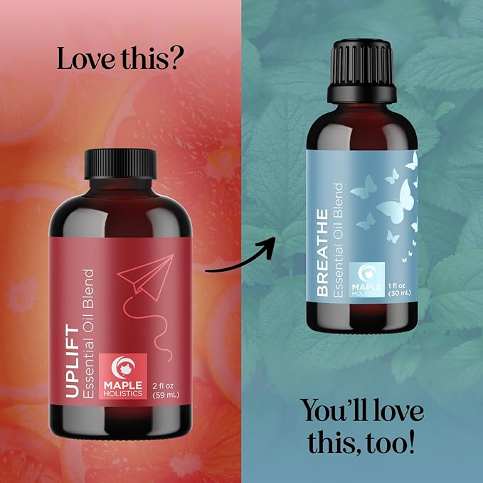 Uplift Aromatherapy Essential Oil Blend - Happy Essential Oil Blend of Calming Essential Oils for Diffusers for Home and Travel with Citrus Essential Oils and Pure Aromatherapy Oils for Diffusers 2oz