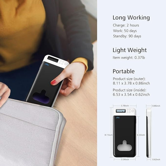 ySky Cell Phone Lock Box with Timer,Portable Timed phone Lock Box for iPhone and Android Phones, Self-Control Timer Phone Locker to Help Kids,Students, Adults Focus Back, Mobile Phone Addiction(Black)