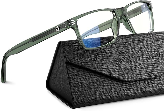 ANYLUV Blue Light Glasses Men Woman, Blue Light Blocking Glasses for Computer Gaming, Eye Strain Relief Eye Protection