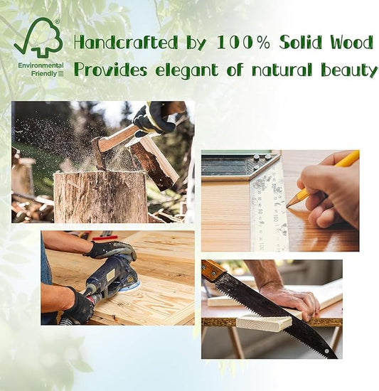 KINLINK Solid Wood Monitor Stand Riser, Monitor Riser with 2 Adjustable Height, 15.8 inch Computer Riser for Computer, iMac, PC, Printer, Computer Monitor Stand for Home & Office, Natural