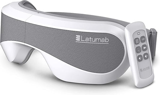 Eye Massager with Heat, Bluetooth Music Heated Massager for Migraines, Relax and Reduce Eye Strain Dark Circles Eye Bags Dry Eye Improve Sleep, Ideal Gifts for Women/Men