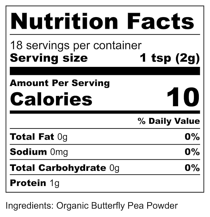 Eleven TLC, Blue Matcha Powder, Butterfly Pea Flower Powder, Matcha Blue Tea, Blue Matcha Latte, Caffeine Free Matcha, Glass Jar, 18 Servings