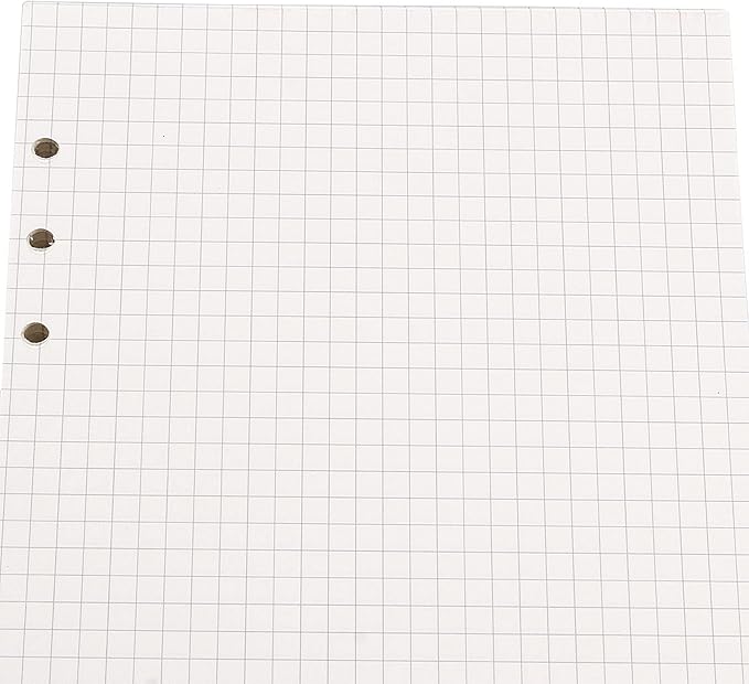 800 Sheets(1600 Pages) A5 Grid Refill Paper, 120gsm A5 Refill Paper Squared Planner Insert 6 Hole Punched, Bullet Grid Journal Notebooks for School,Office, 5.6 x 8.27 Inch