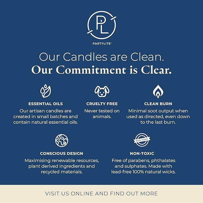 PartyLite Raw Honey & Elderberry Scented, Notes of Alpine Elderflower, Soft Jasmine & Golden Amber, 13.2oz 3-Wick Jar Candle, 45 Hour Burn Time, Luxurious Fragrance, Ideal for Gifting