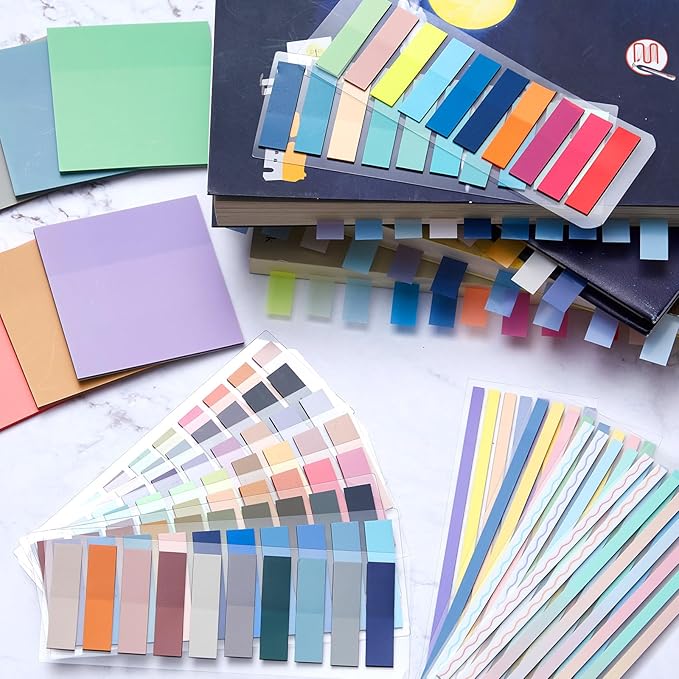 135 Pcs Book Annotation Kit Aesthetic Pencil Case Bag with 12 Highlighter 11 Gel Pen 1 Marker 300 Sheets Transparent Sticky Notes Pads 2640 Index Tabs Bible Study Supplies for School Gift(Pink)