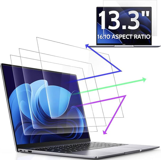 3 Pcs Anti Blue Light Screen Protector for Laptop 13.4"/13.3" 16:10, 13In Computer Monitor Glare Filter UV Blocker Shield Cover Eye Protection Film