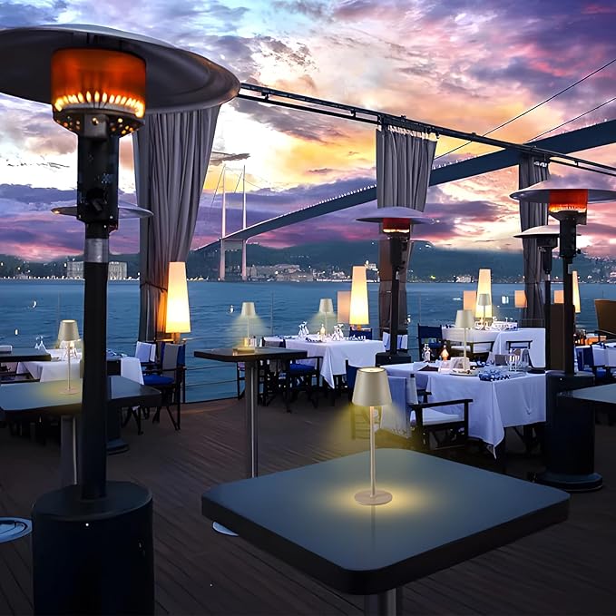 2 Pack Cordless Table Lamp,Portable LED Desk Lamp, 6000mAh Battery Operated, 3 Color Stepless Dimming Up, for Restaurant/Bedroom/Bars/Outdoor Party/Camping/Coffee Shop Night Light