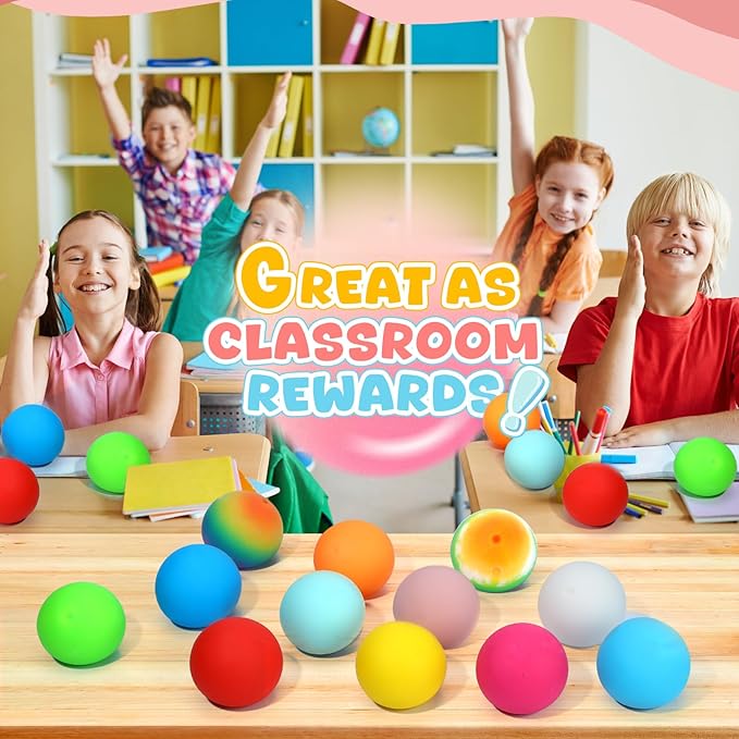 Fast Rising Stress Balls 12Pack for Kids Adults, 2.5" XL Sensory Squishy Balls Bulk, Squeeze Large Fidget Balls for Anxiety and Stress Relief, Calm Down Item for Boys Girls Children with ADHD Autism