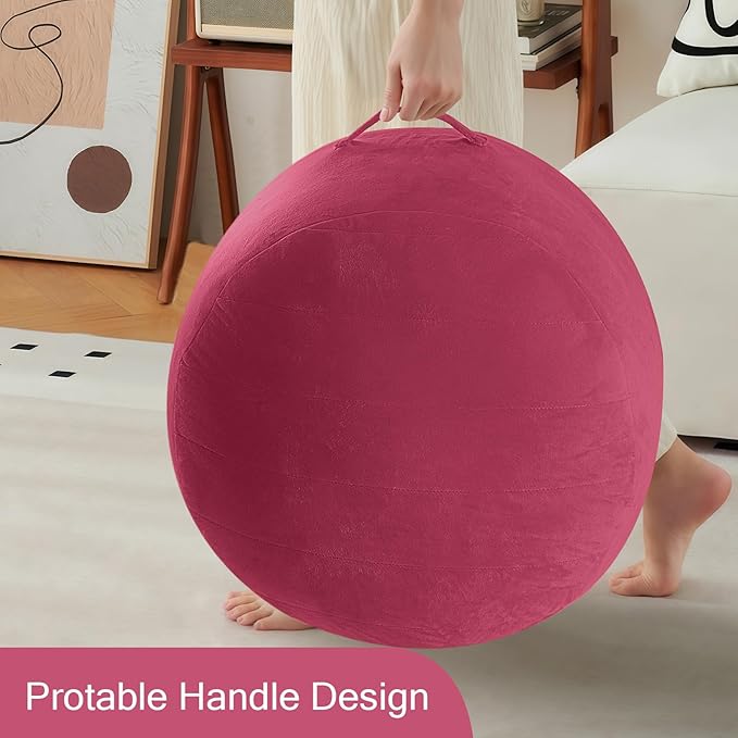 MeMoreCool Round Stuffed Pouf Ottoman Foot Rest, Floor Pouf Foot Stool with Soft Foam Chunk Filling, Small Round Ottoman Footstool Circle Footrest for Living Room