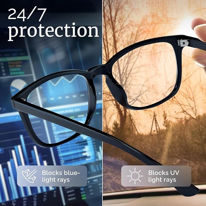 livho High Tech Blue Light Glasses - Advanced up to 99% Blue Light Blocking Computer Glasses - Screen Fatigue & UV Protection