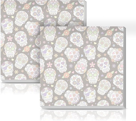 Sticky Notes 3x3 Inches, 2 Pads Cute Colorful Self-Stick Note Pads, Easy to Post for Home, Office and Daily Life Organization Luxury Skull