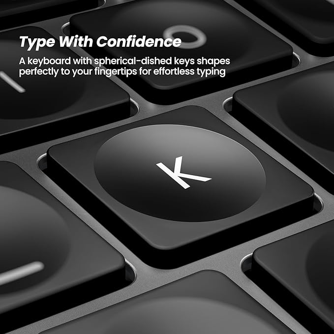 Nulea RT05 Wireless Ergonomic Keyboard, Split Keyboard with Wrist Rest, USB-C Charging, 7-Color Backlight, Natural Typing, Bluetooth and USB Connectivity, Compatible with Windows,Mac