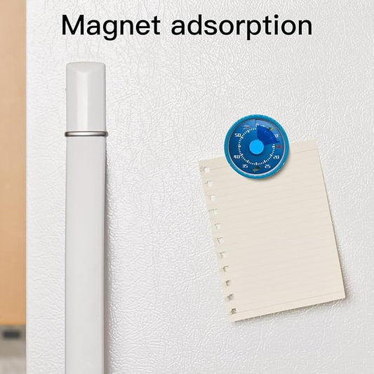 Kitchen Timer for Cooking, 2 PCS 60 Minute Visual Timer with Magnetic Base Mechanical Desk Timer for Home Kitchen Cooking Classroom Study Office Desk Use(Blue)