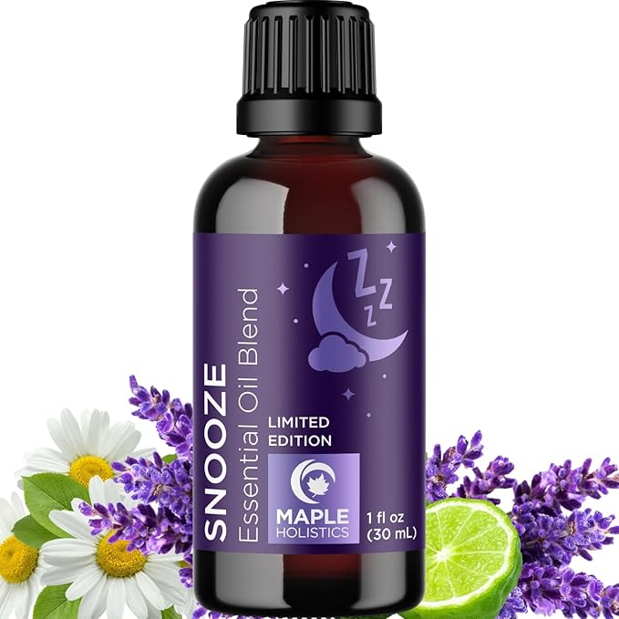 Sleep Essential Oil Blend for Diffuser - Snooze Blend Essential Oil for Sleep with Lavender Roman Chamomile Cedarwood and More - Sleep Aromatherapy Oil Blend for Peaceful Nighttime Relaxation
