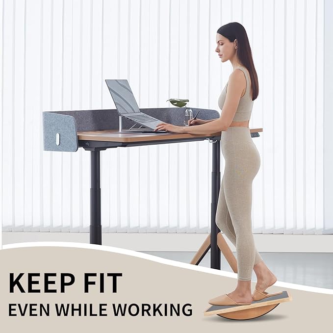 Balance Board Professional Wobble Board for Adults Anti-Slip 350LBS Balance Boards for Physical Therapy Standing Desk Core Strength Wooden Balance Board Rocker Board
